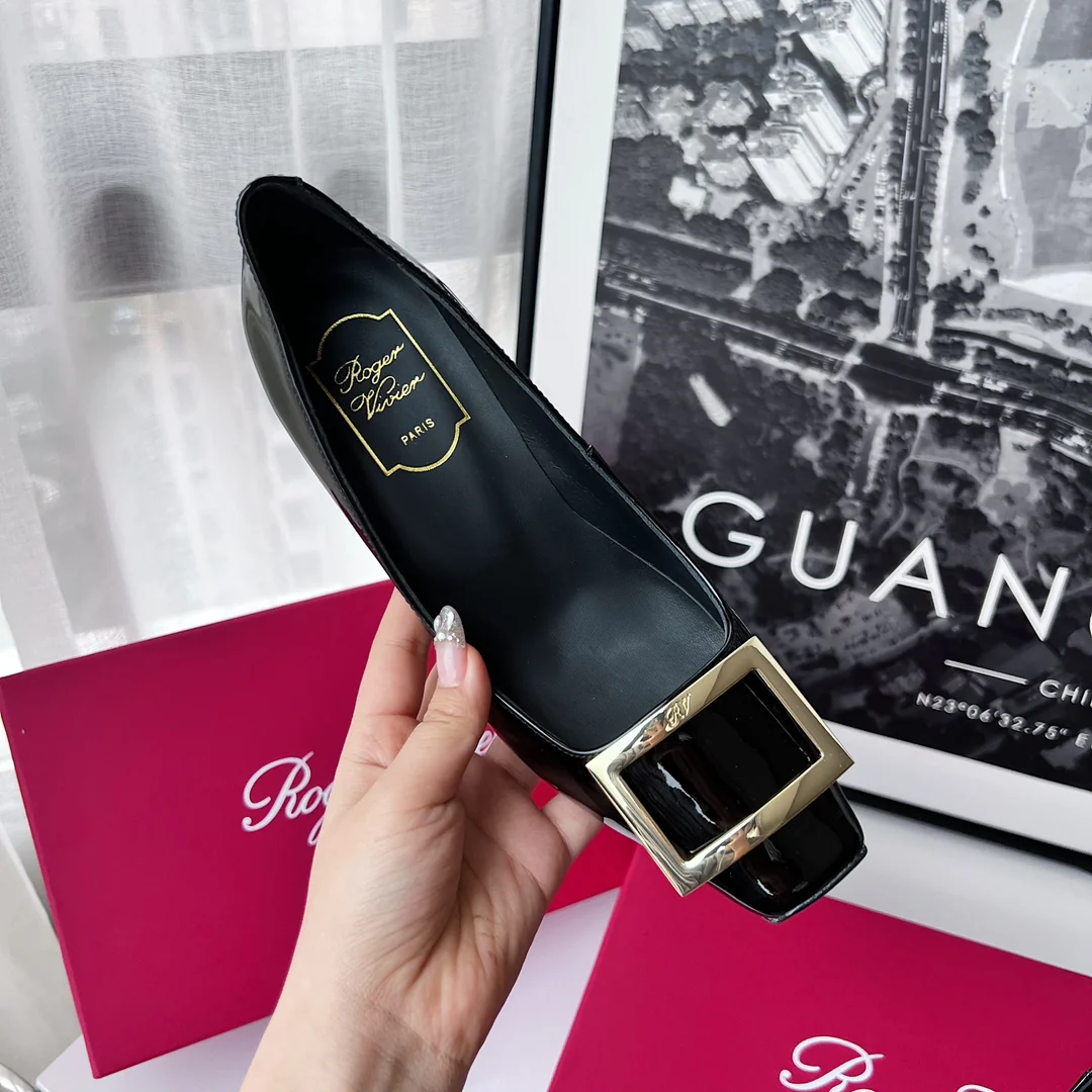 Туфли RV - классические туфли на высоком каблуке - 7-5 см - черные