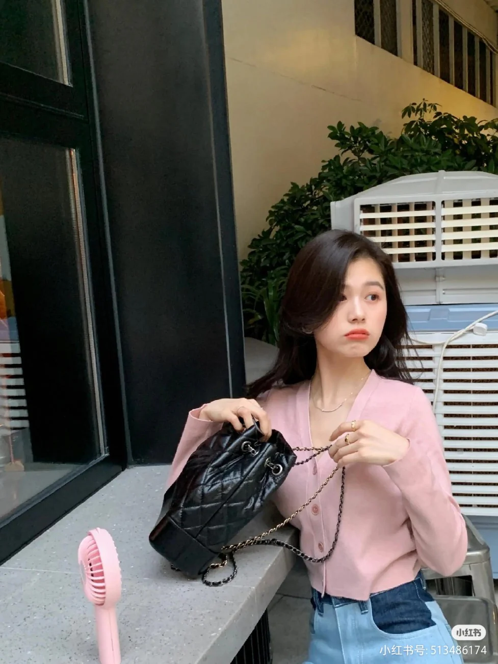 Рюкзак-хобо Chanel Gabrielle с цепочкой Twinkle Chain - черный