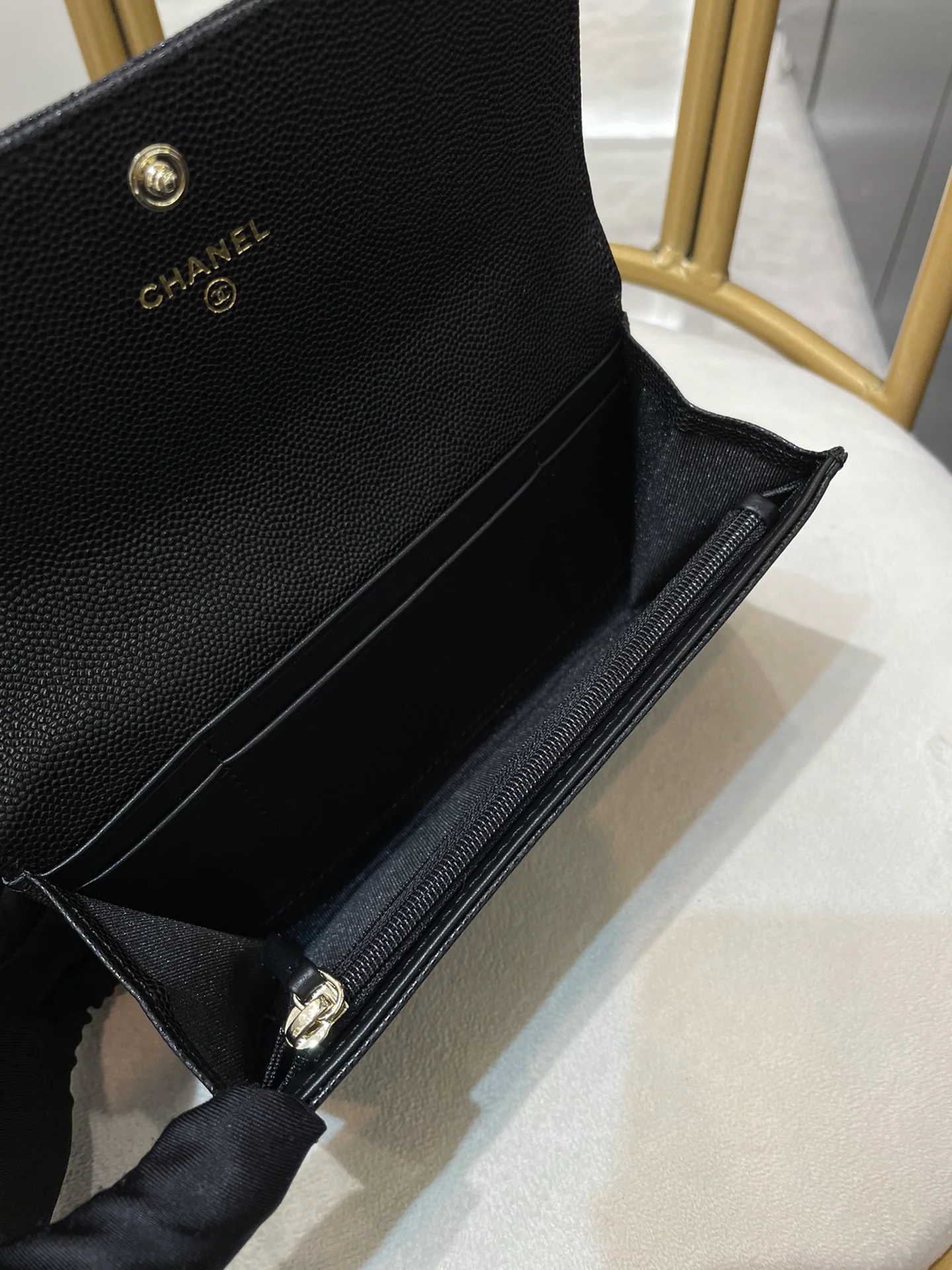 Chanel-双拼宝石双C 翻盖长夹