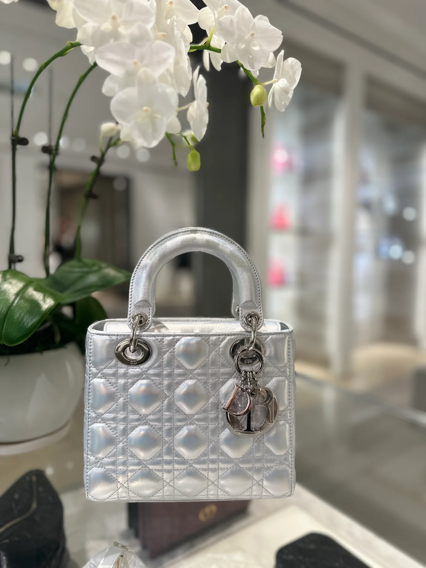 Dior Lady (коллекция ?Четыре панели?) - Серебряная пряжка - Маленький размер