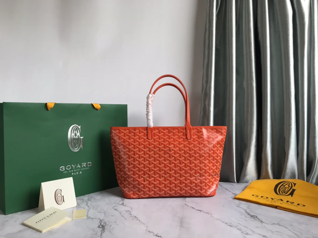 Маленькая Большая Сумка На Молнии Goyard - Оранжевый