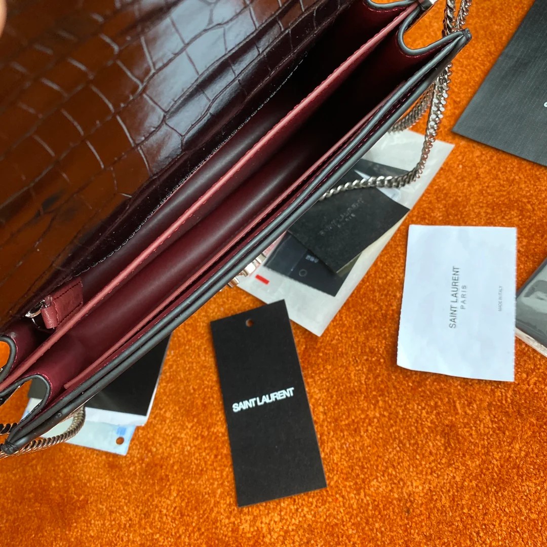 Сумка-конверт YSL Cassandra с крокодиловым принтом - 5 шт.