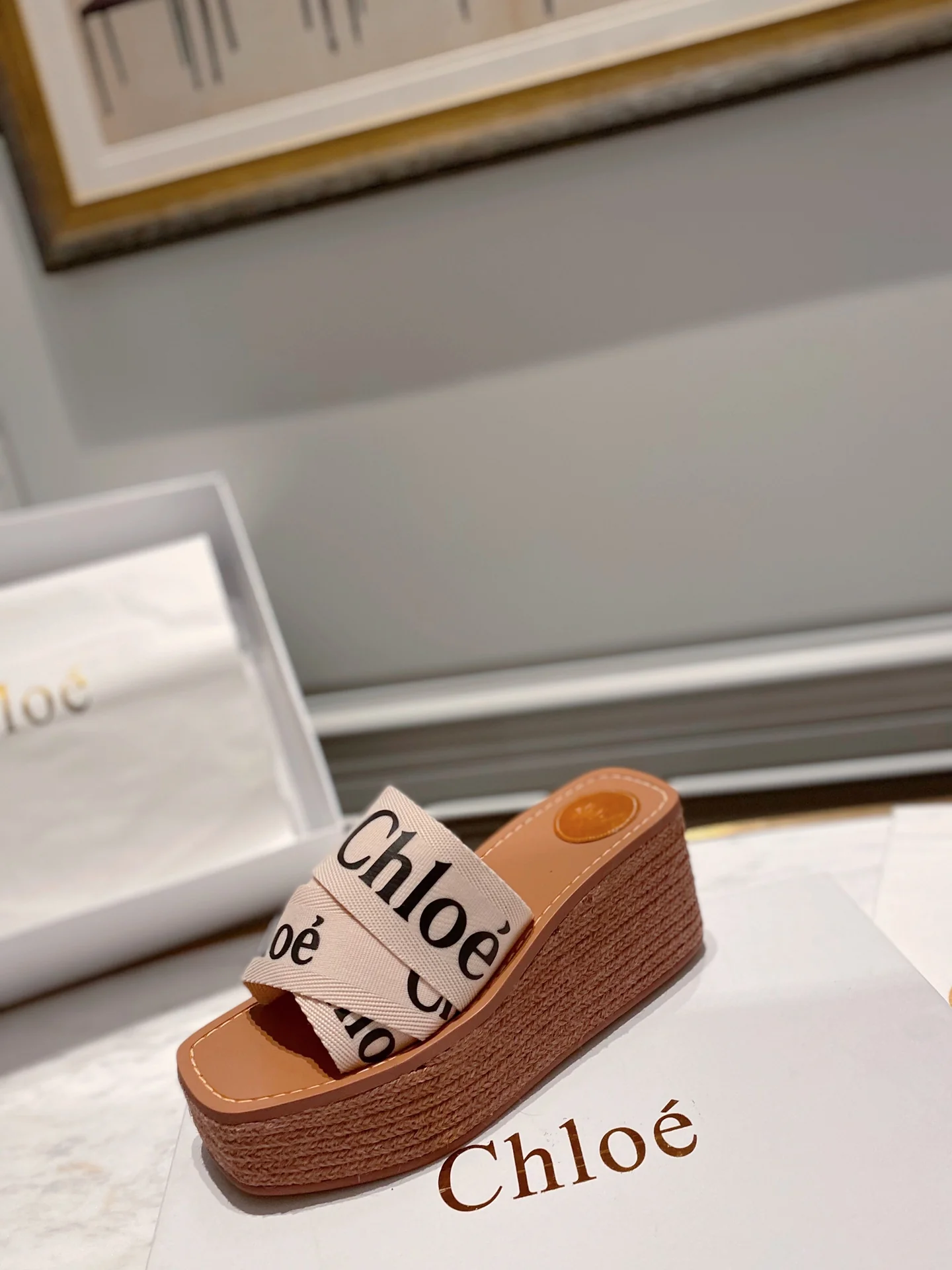 Обувь Chloe - мюли на танкетке и платформе Chloe Woody - 1