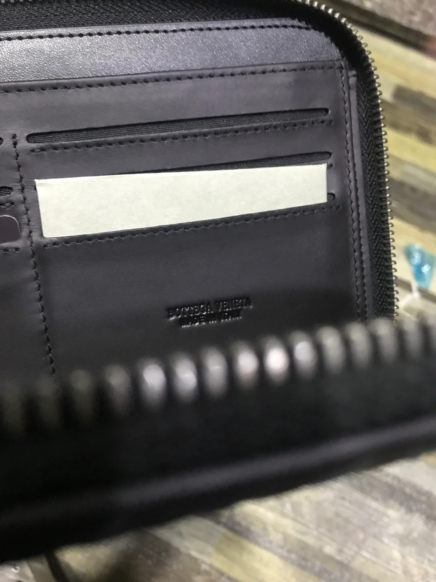 BV 双拉链手拿包-意大利原厂胎牛皮