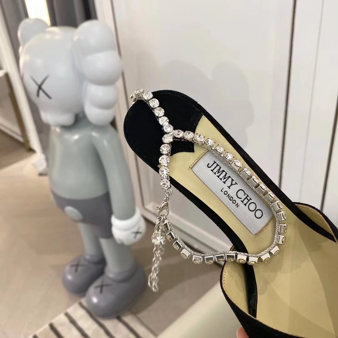 Jimmy - Цепочка с крестом и стразами - Туфли на высоком каблуке - 1