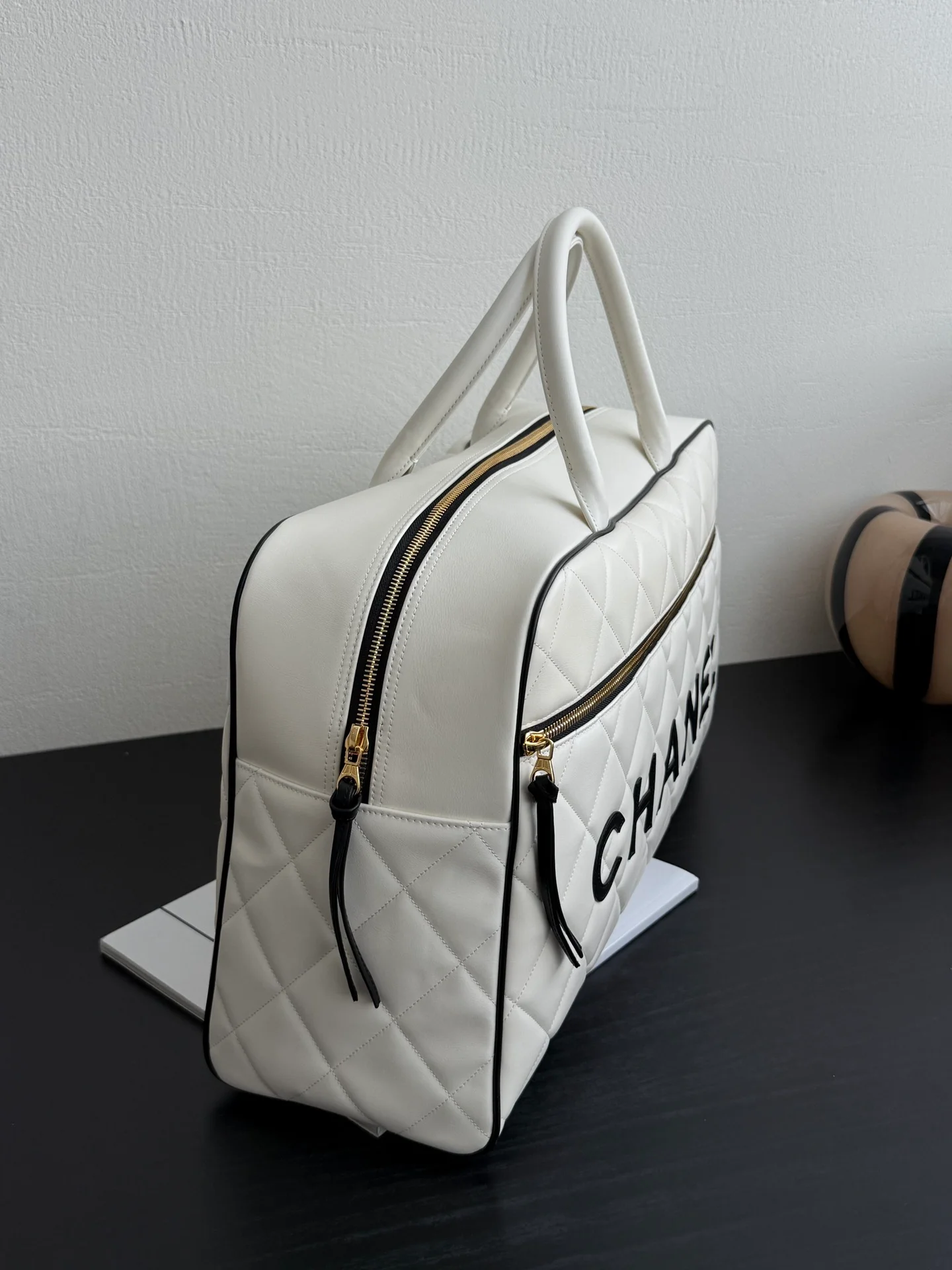 Сумка для переноски шаров для боулинга 25 пенсов - белая.