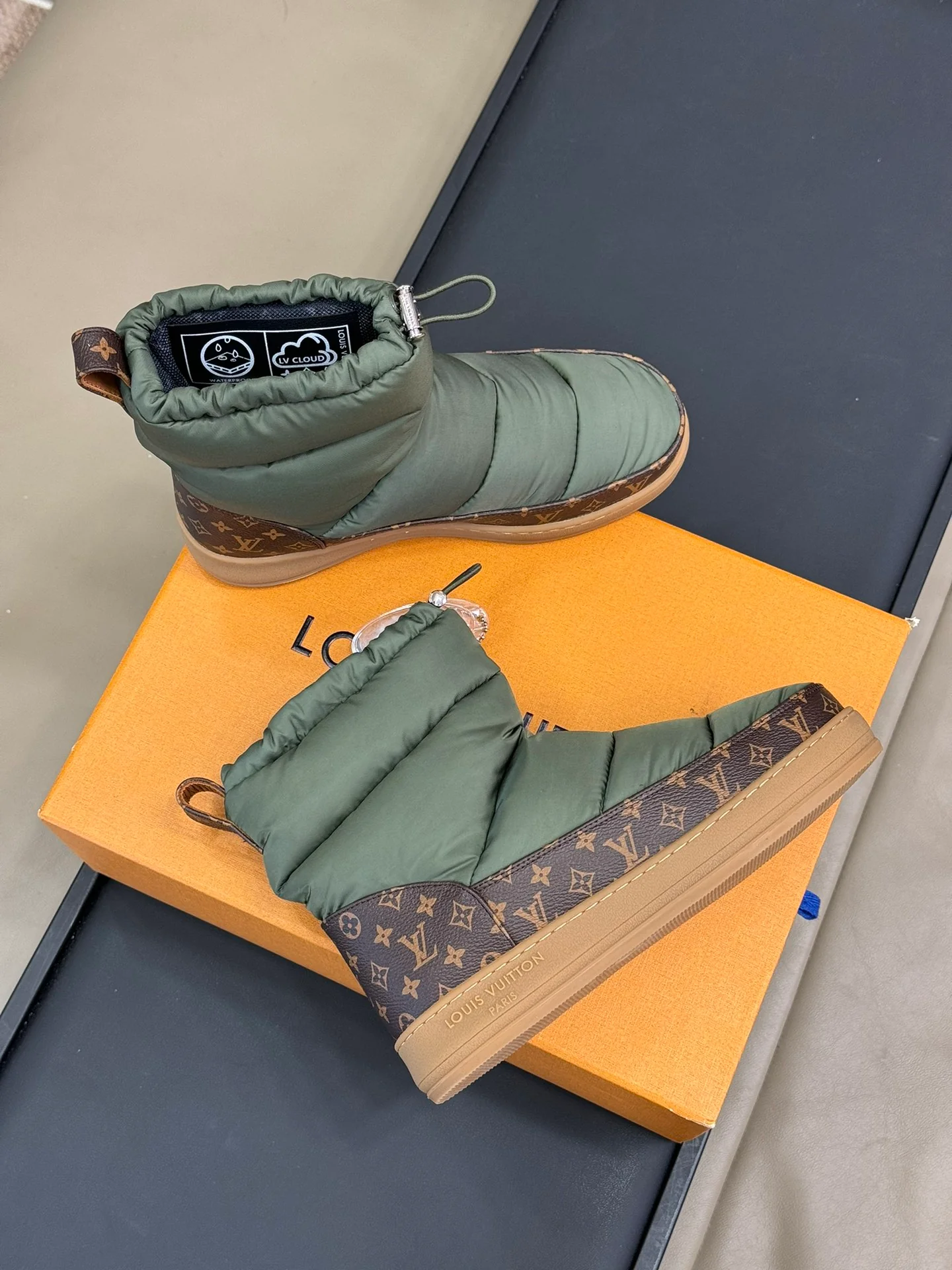 Снежные ботинки LV-2024 - темно-зеленые