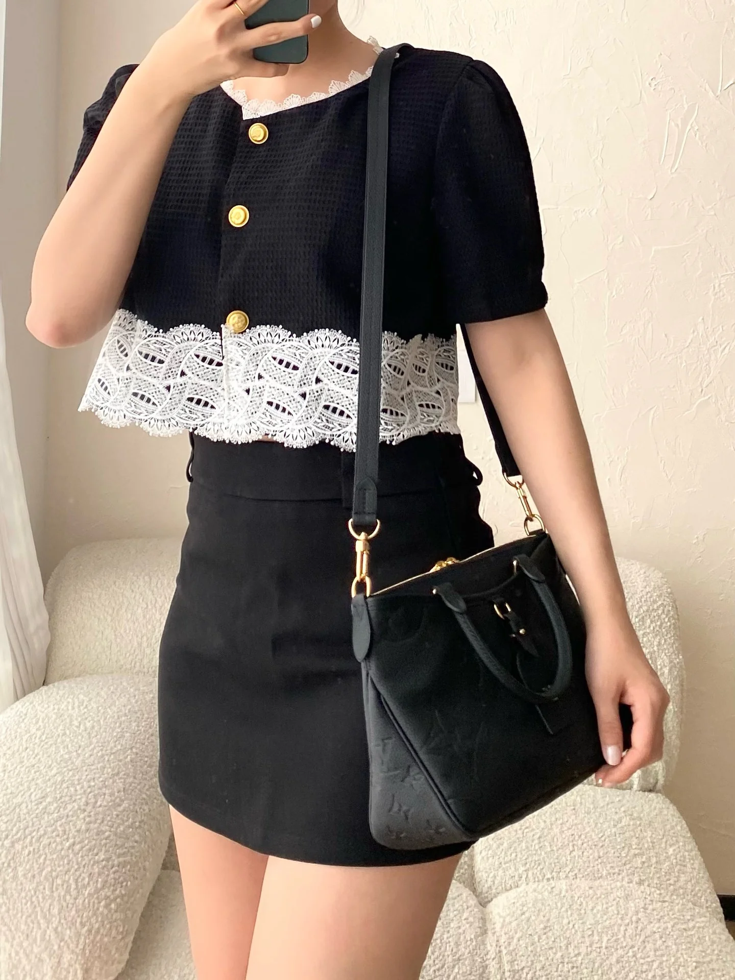 m46585-LV-Trianon сумка-Черная-Маленькая