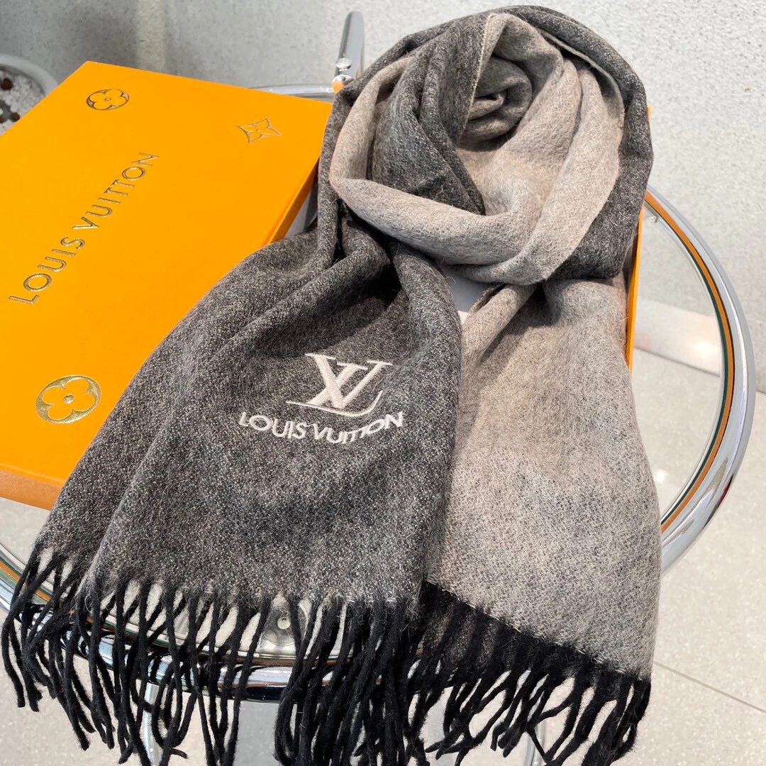 LV - Длинный шарф из высококачественного кашемира - 180 см - 32 см - 100% кашемир