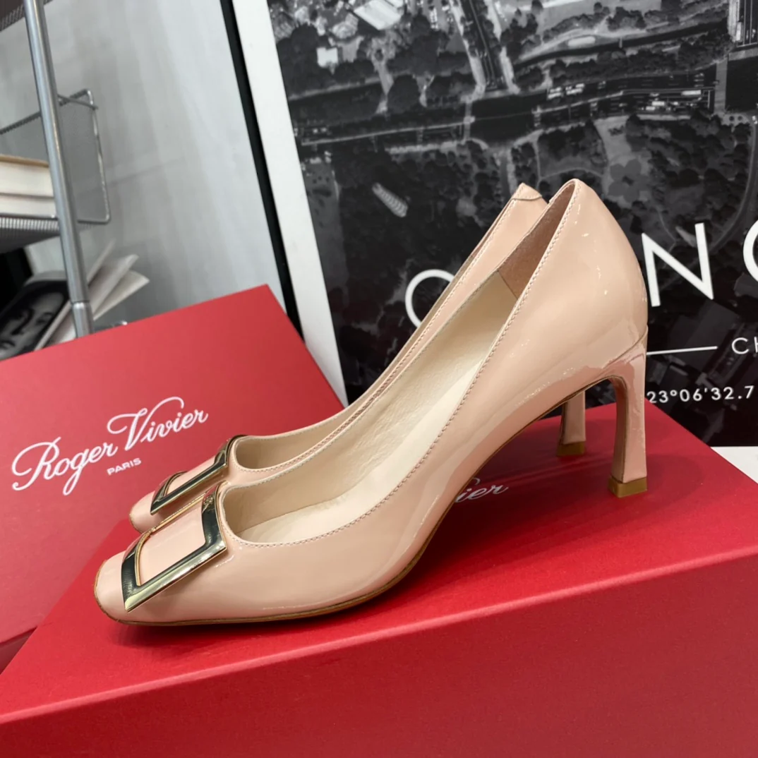 Каблук-банан RV-7-5 см - розовый цвет вишневого цветка