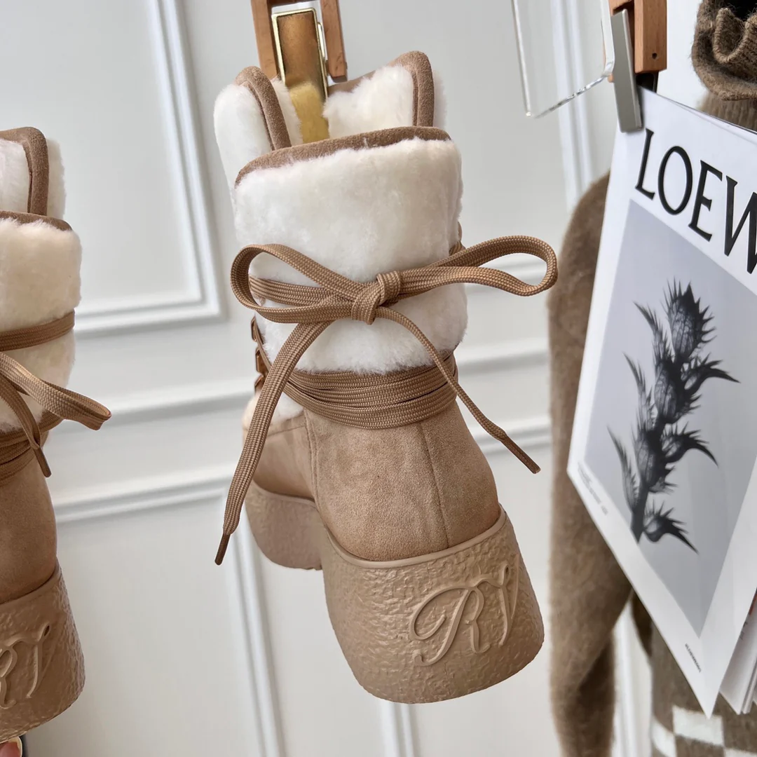 Шерстяные ботинки на платформе из коллекции RV осень/зима 2021