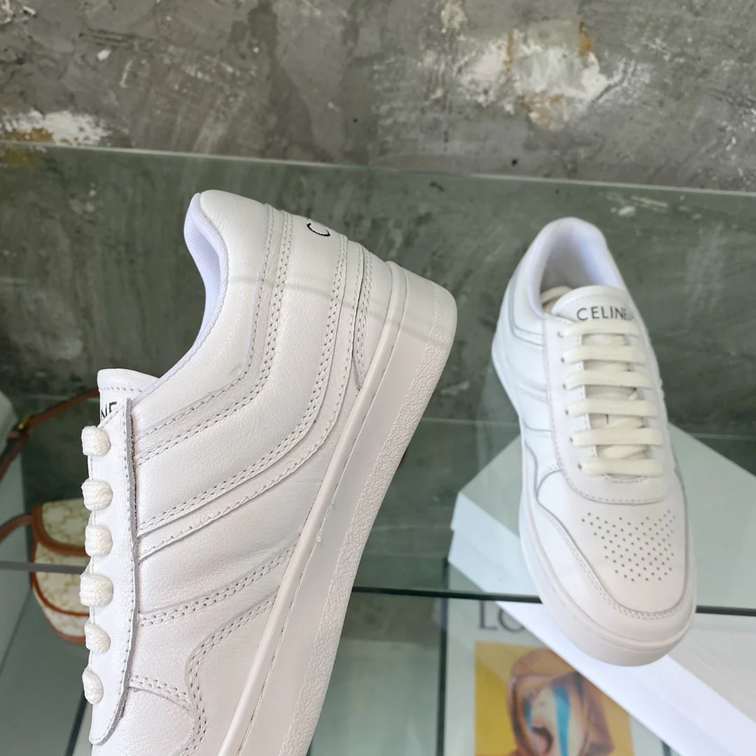 Новинка 2022 года от Celine - Белые кроссовки/Повседневная обувь - Унисекс - Белый