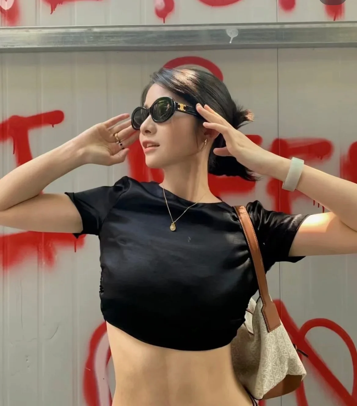 Сумка Loewe Cubi - жаккардовая телячья кожа - маленькая - белая