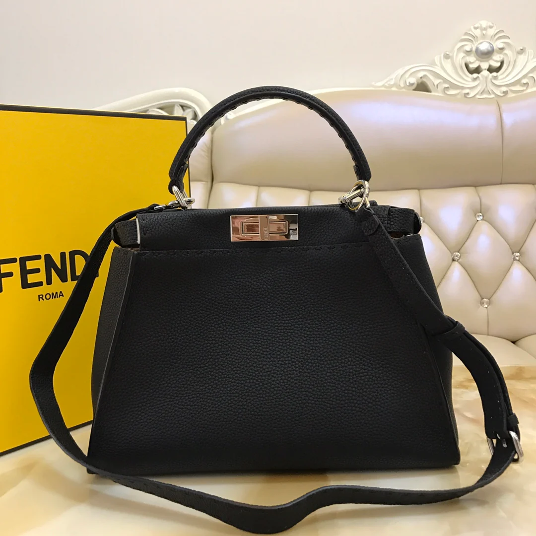 Сумка Fendi Peekaboo Medium из черной кожи - 2 шт.