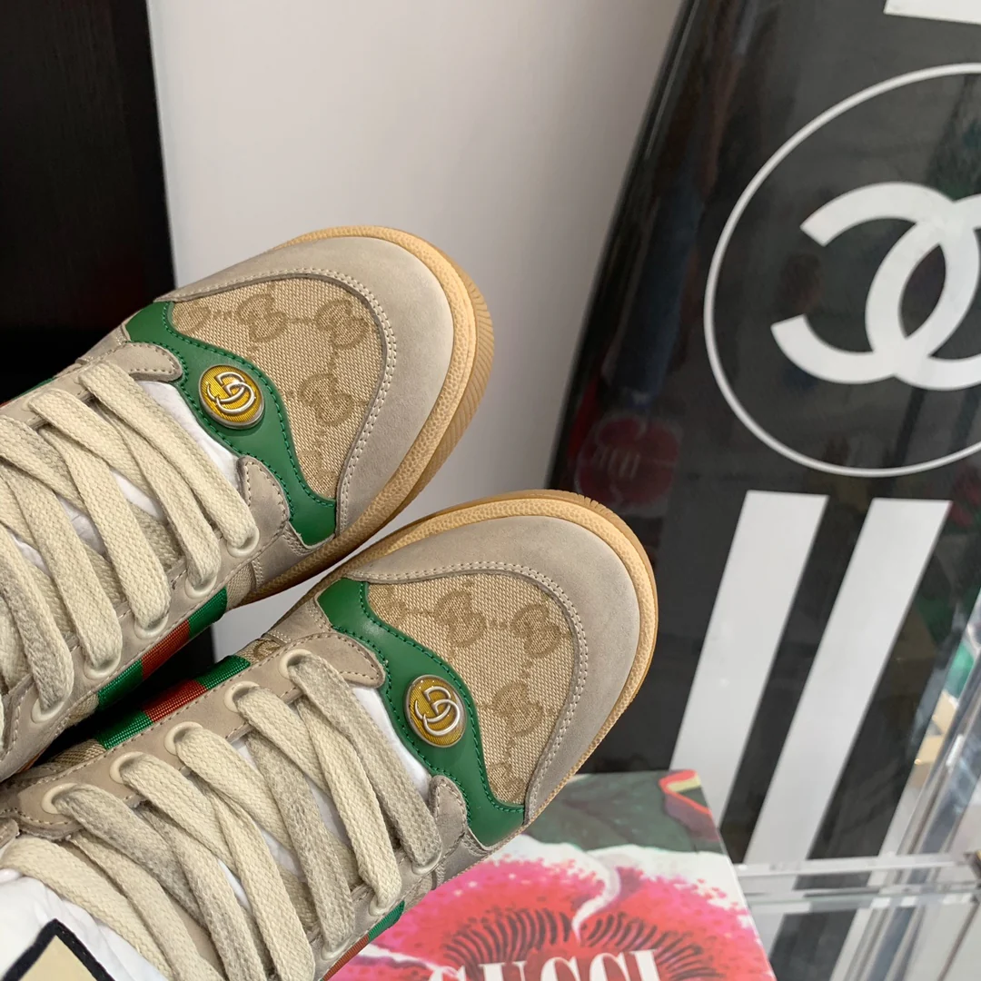 Высокие кроссовки Gucci - потертые кроссовки - обувь для скейтбординга