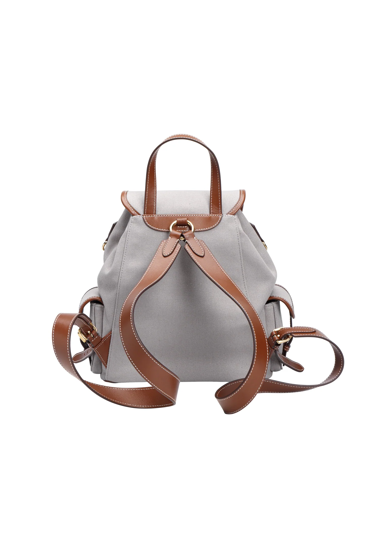 Рюкзак Miu Miu из канваса и кожи — Лондонская лимитированная серия — Большой, серый