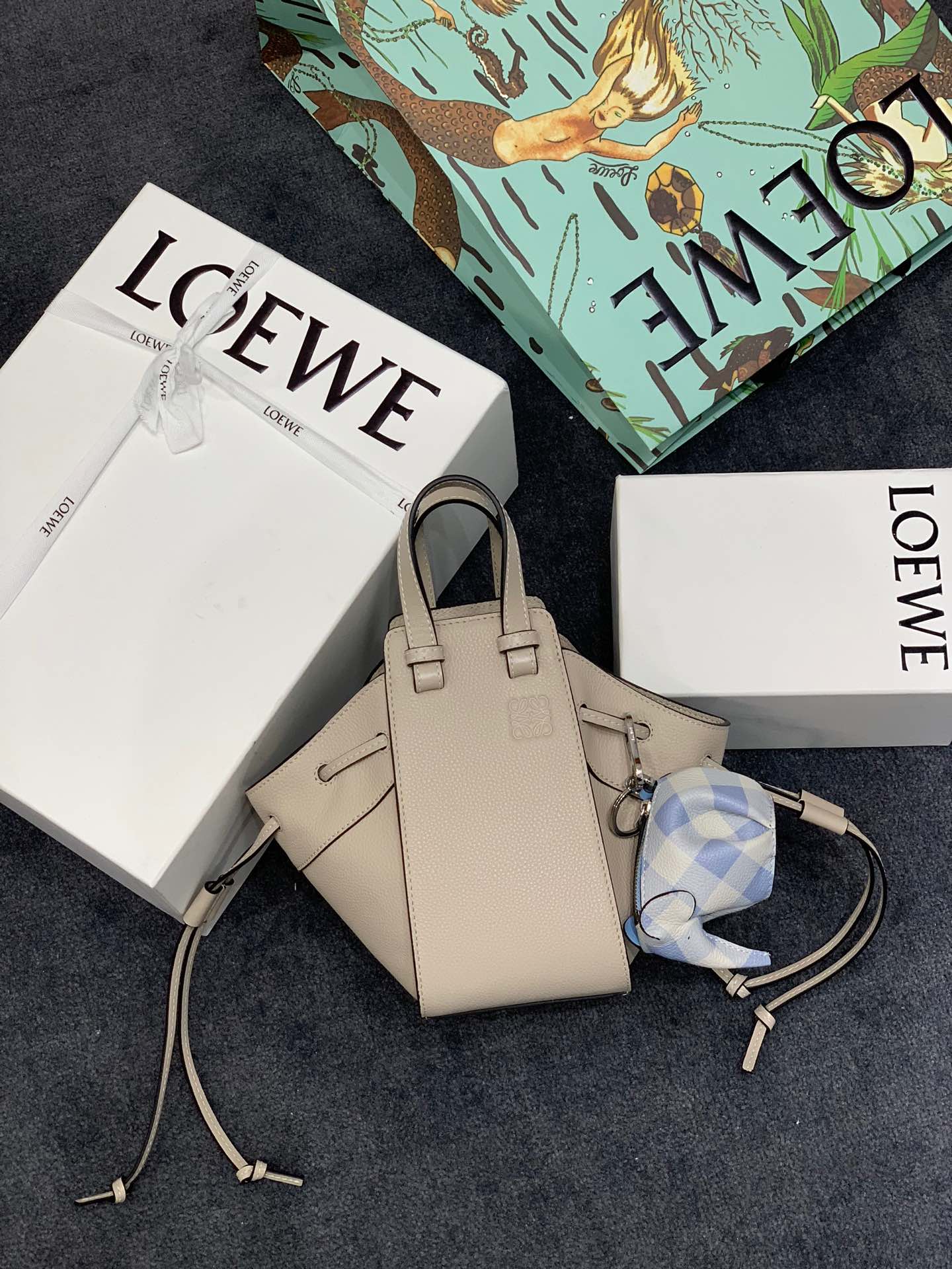 Гамак Loewe Mini 11x19 см 5x17 см с узором ?Личи?, кремовый