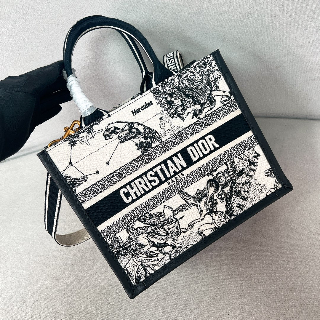 Сумка-шоппер Dior Booktote с плечевым ремнем - Маленькая - Черная