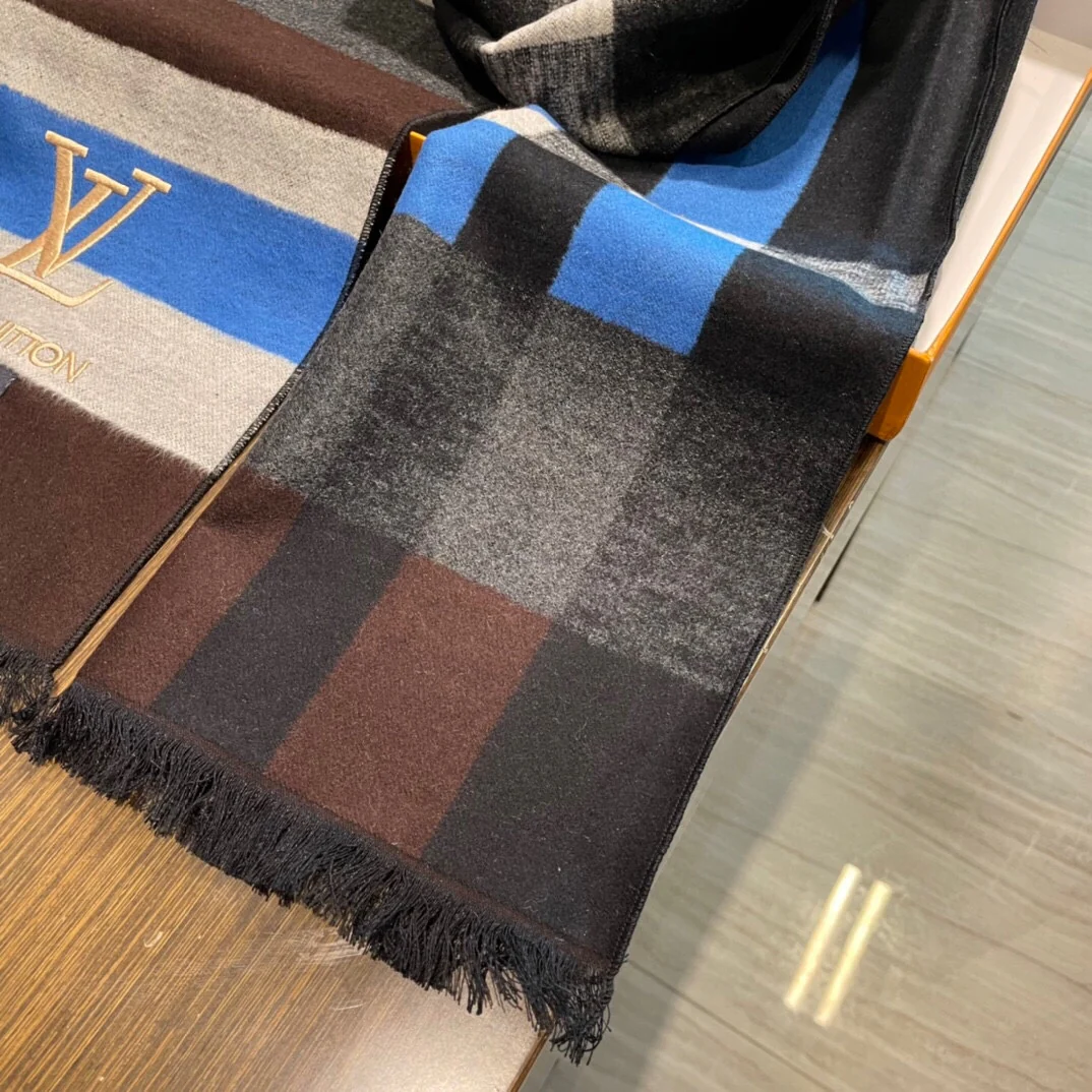 LV - Незаменимый мужской кашемировый шарф для холодной погоды - 35-200 см