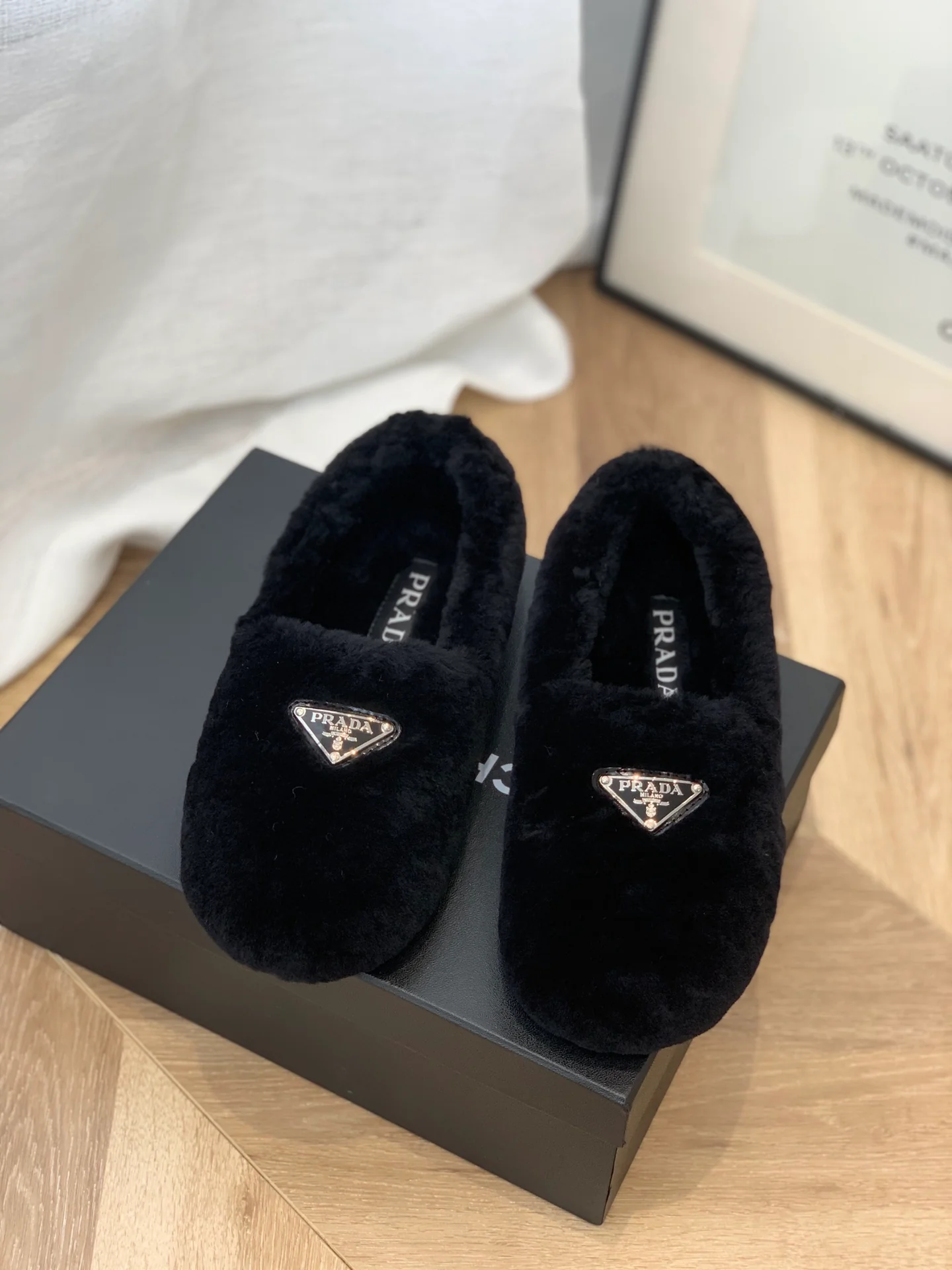 Обувь Prada - шерстяные лоферы Prada