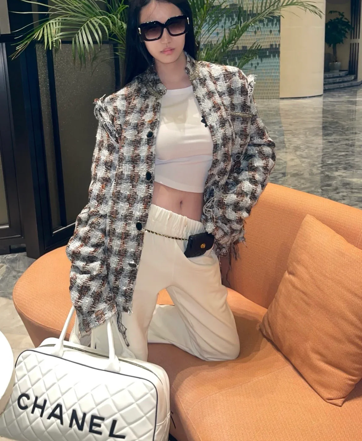 Сумка для переноски шаров для боулинга 25 пенсов - белая.