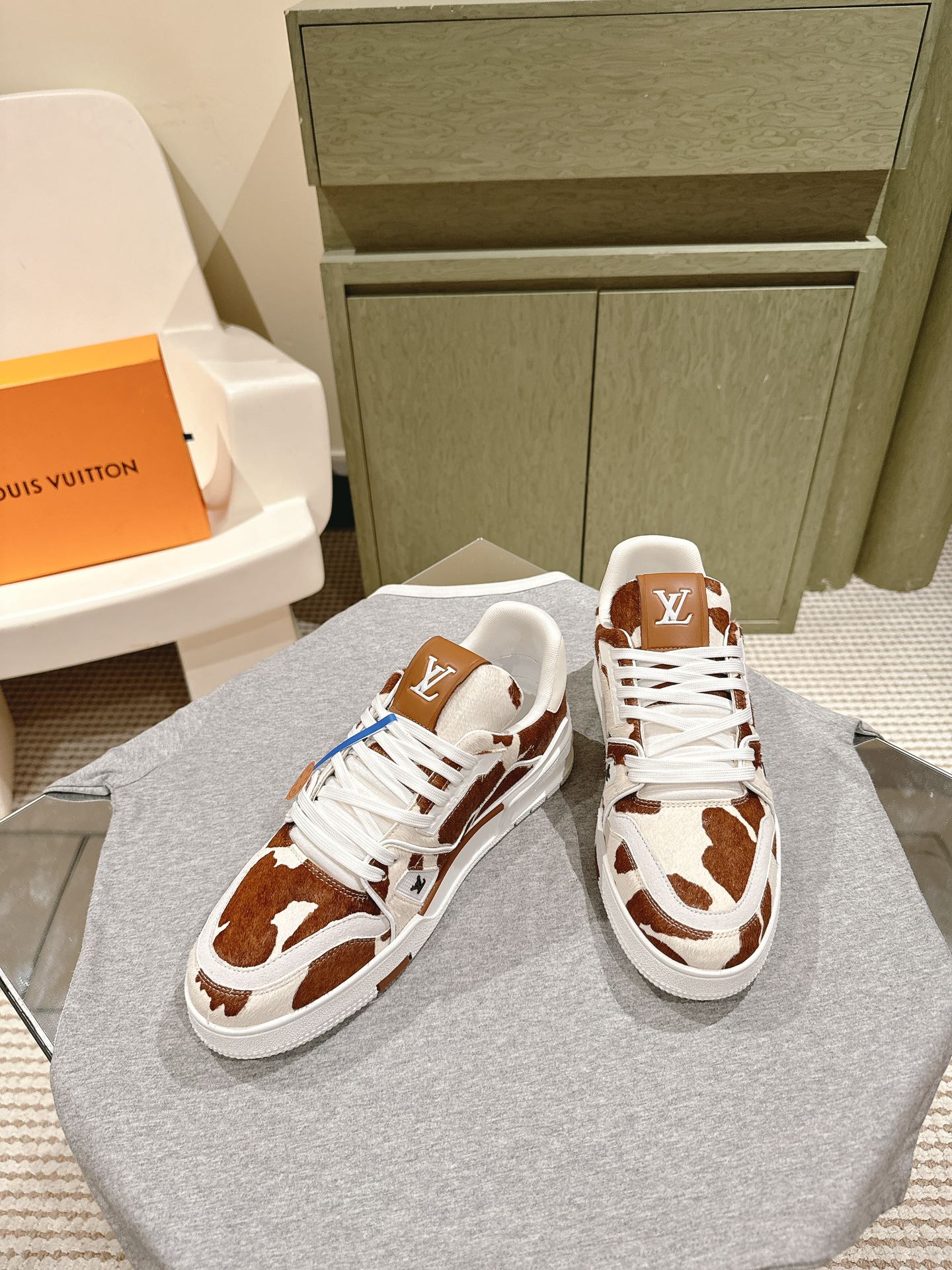 LV-2024-Кроссовки для скейтбординга-Кофе-1