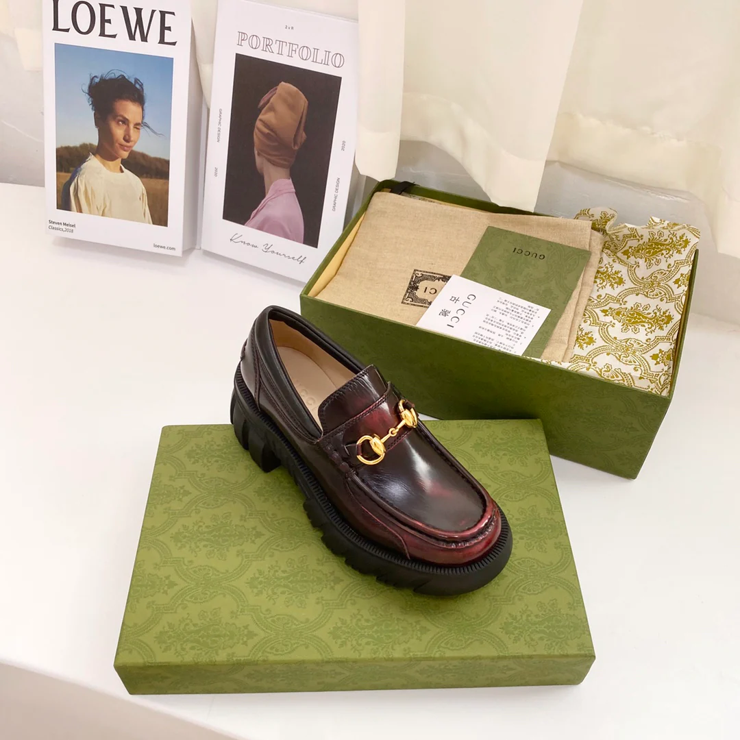 Лоферы на платформе Gucci - 1