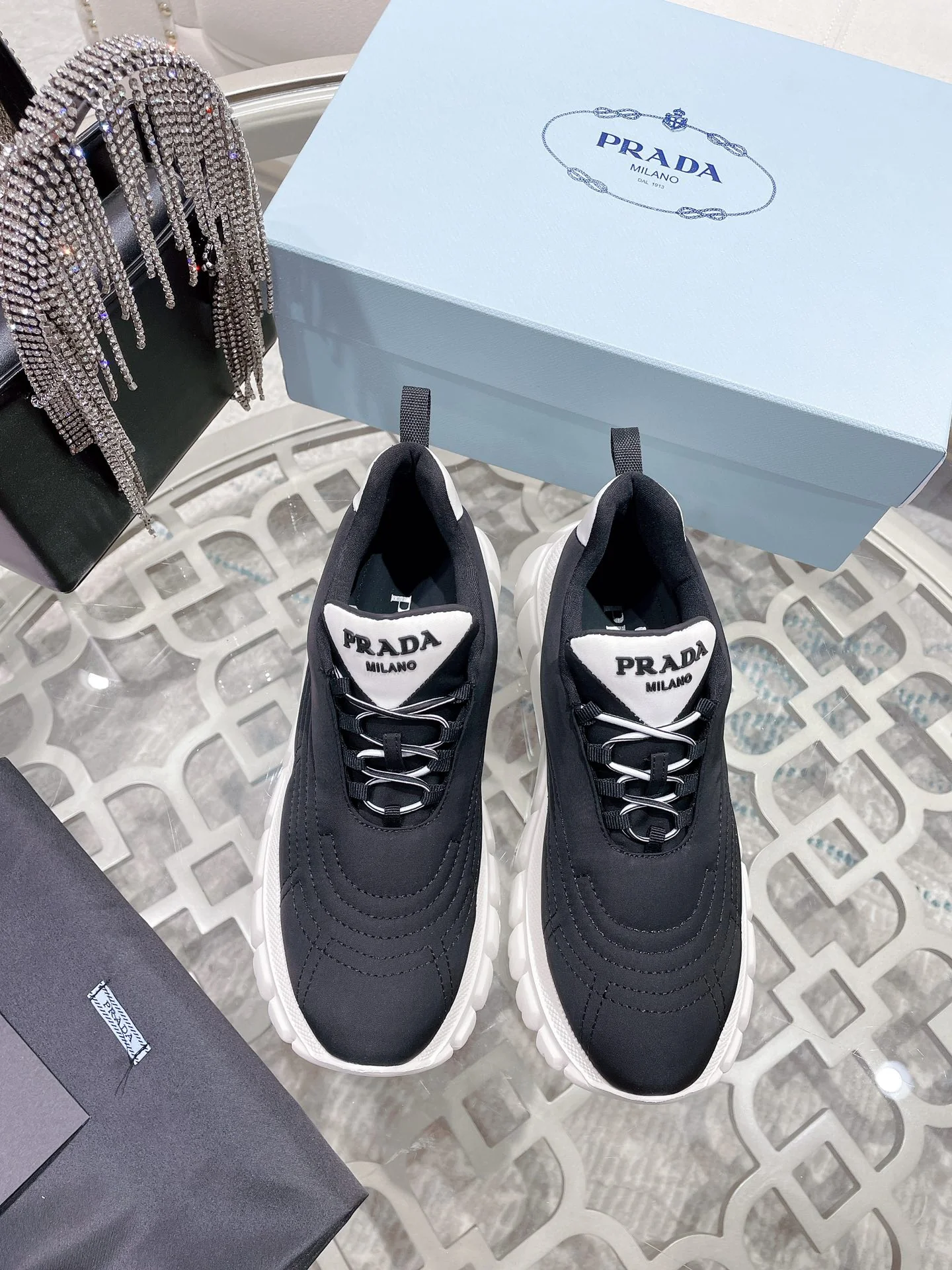 Обувь Prada - Prada - ультралегкая - кроссовки - повседневная обувь - черная