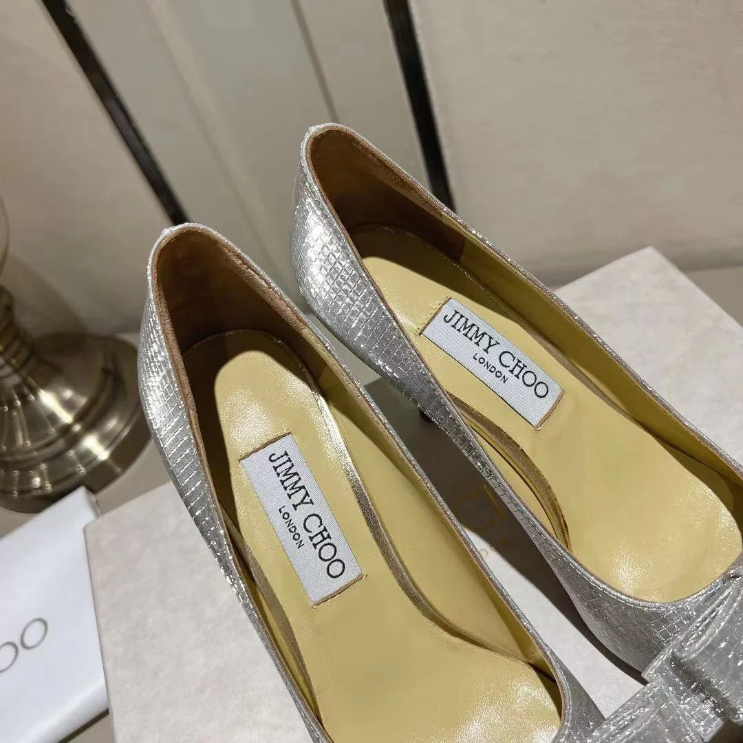 Туфли на высоком каблуке Jimmy Paris Window Custom Design - Bling Bling - 8-5 см - серебристые