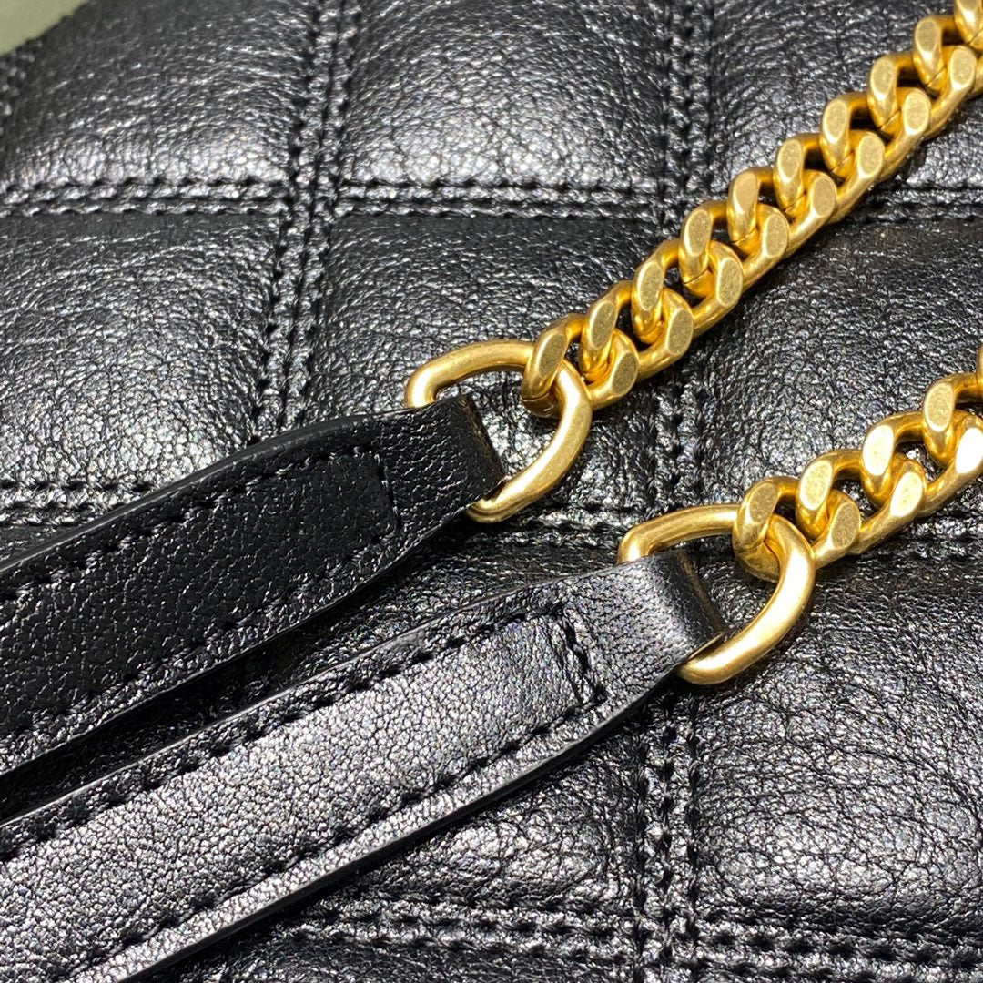 Сумка YSL-Becky из овечьей кожи с ромбовидной стёжкой и цепочкой - 1 шт.