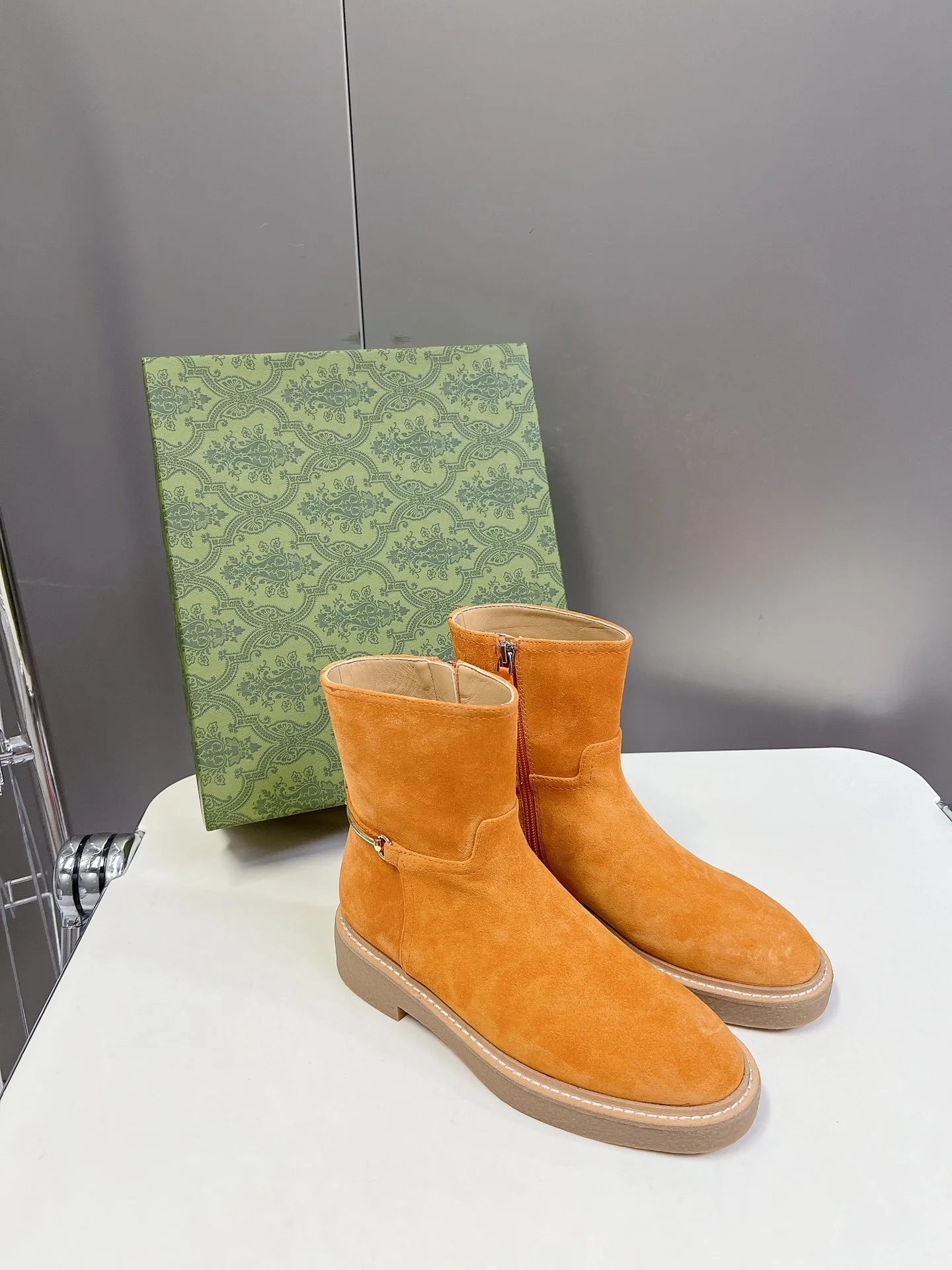 Конные сапоги Gucci 2024 - оранжевые