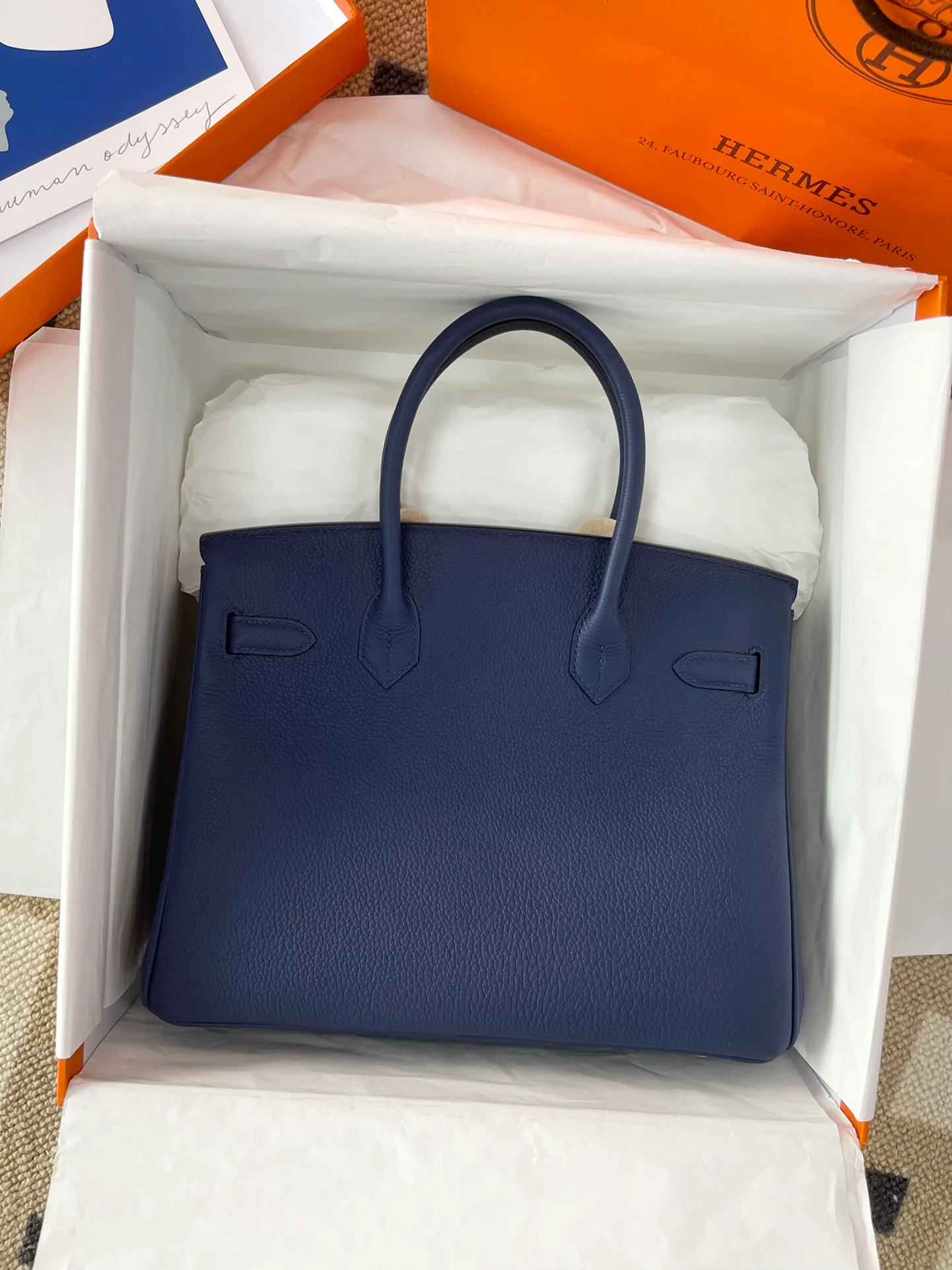 Сумка Hermes Birkin 30 Togo Jewel Basket с серебряной пряжкой