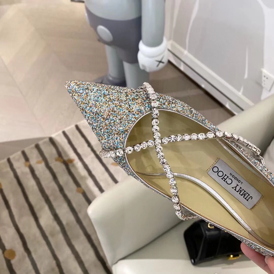 Балетки Jimmy Crystal Diamond Series - серебристые