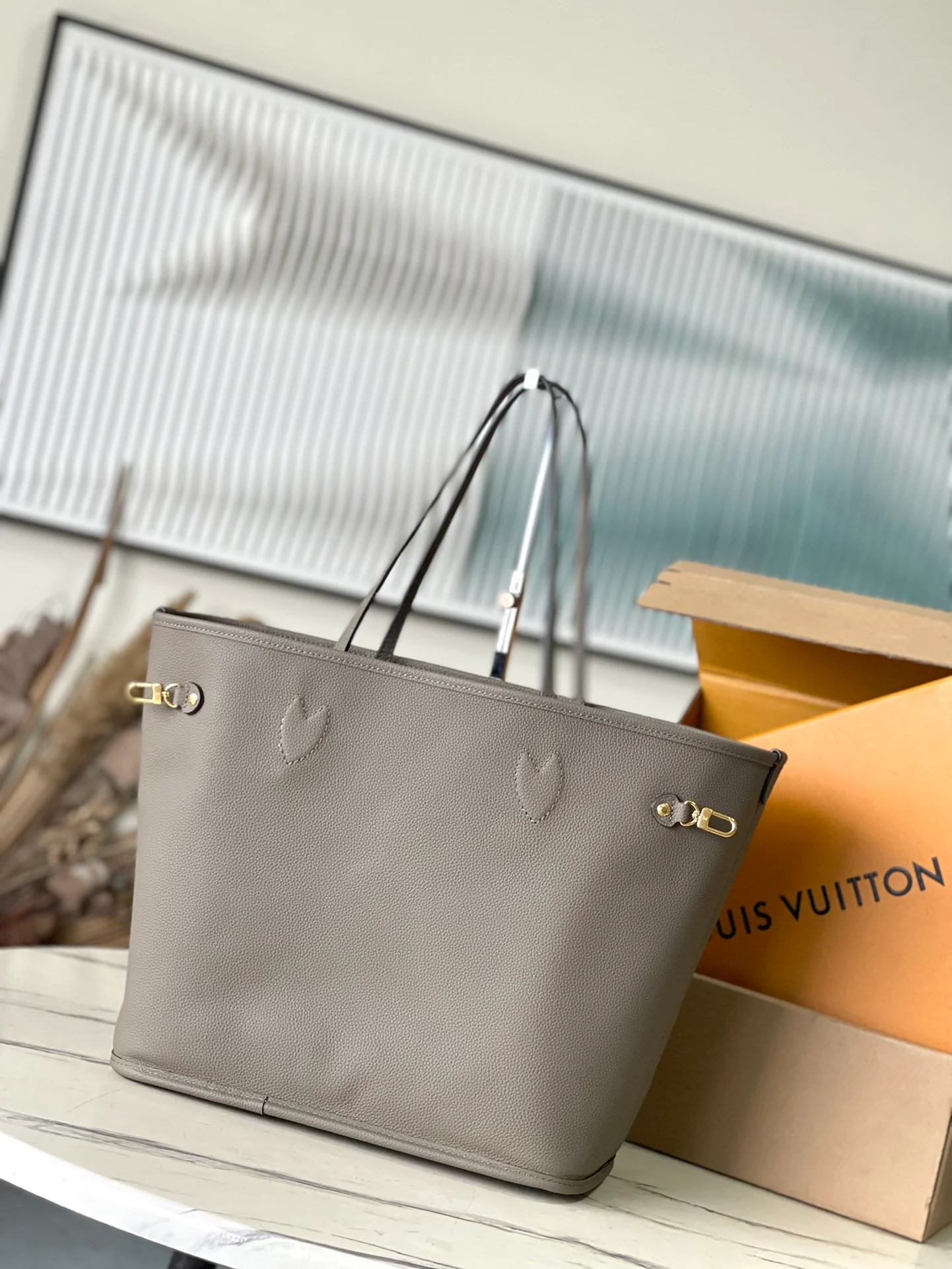 LV-m12063-neverfull-inside-out средняя сумка-серая