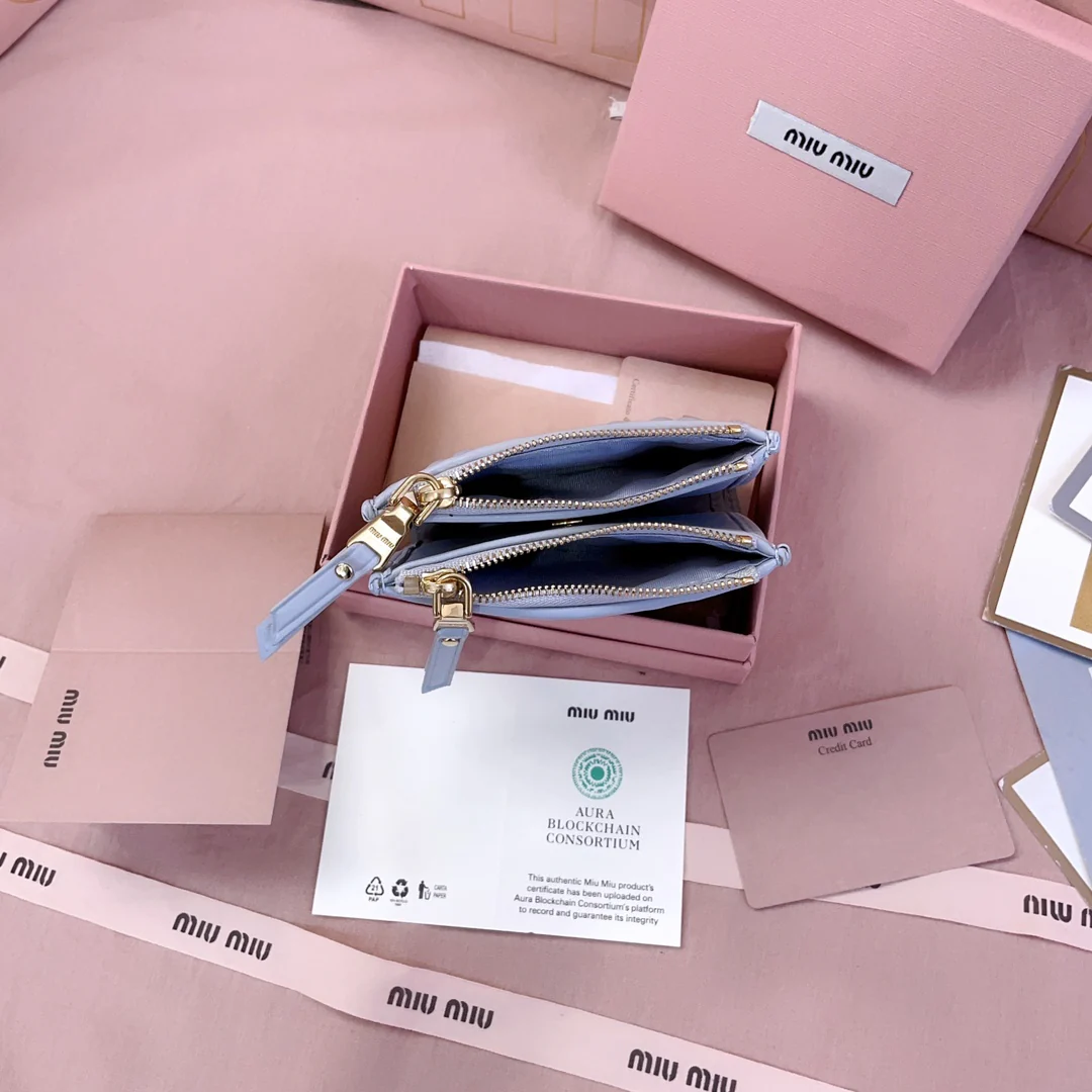 Miu Miu-5mv017-карманный-кошелек-маленький-синий