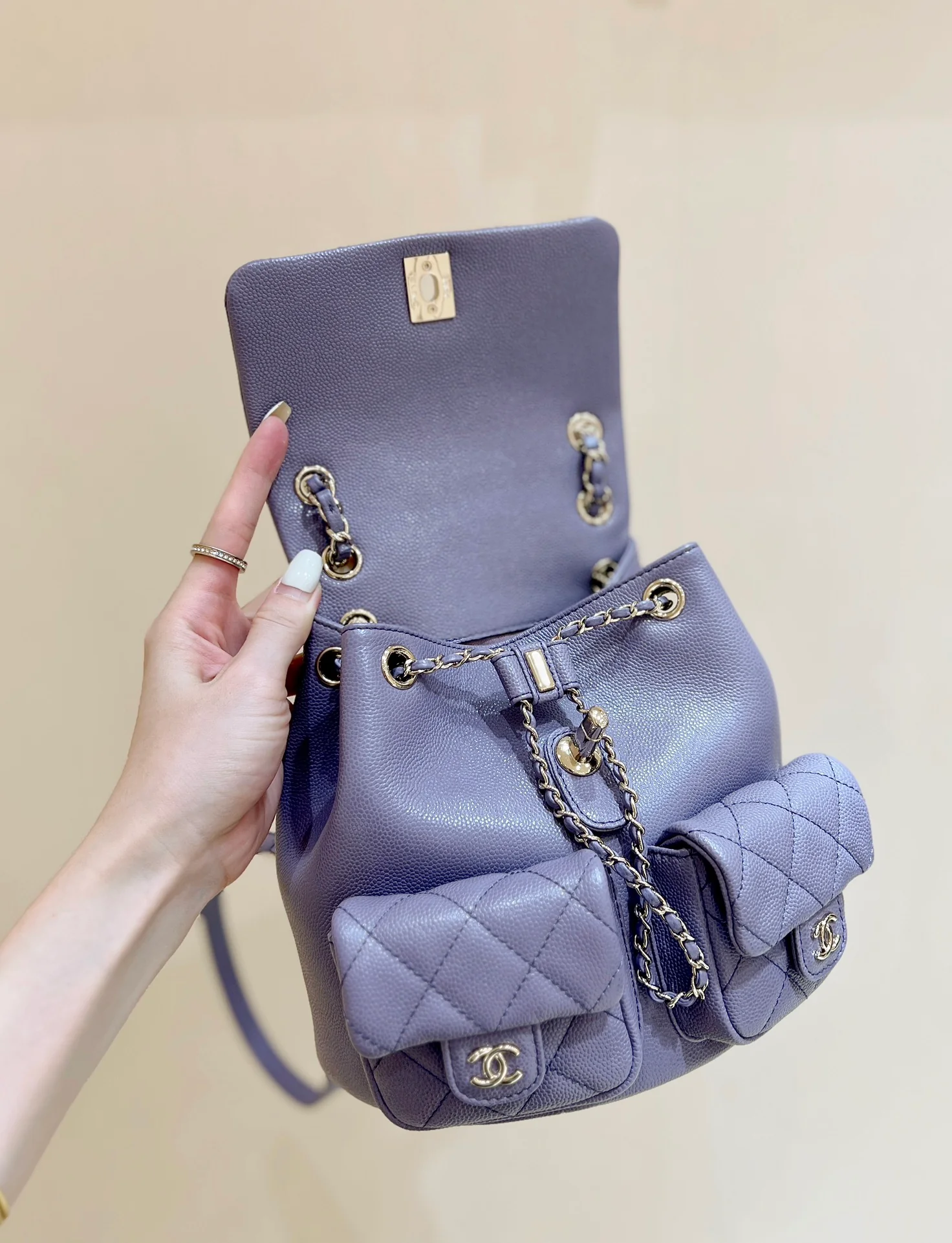 Рюкзак Chanel-Duma Frog — фиолетовый