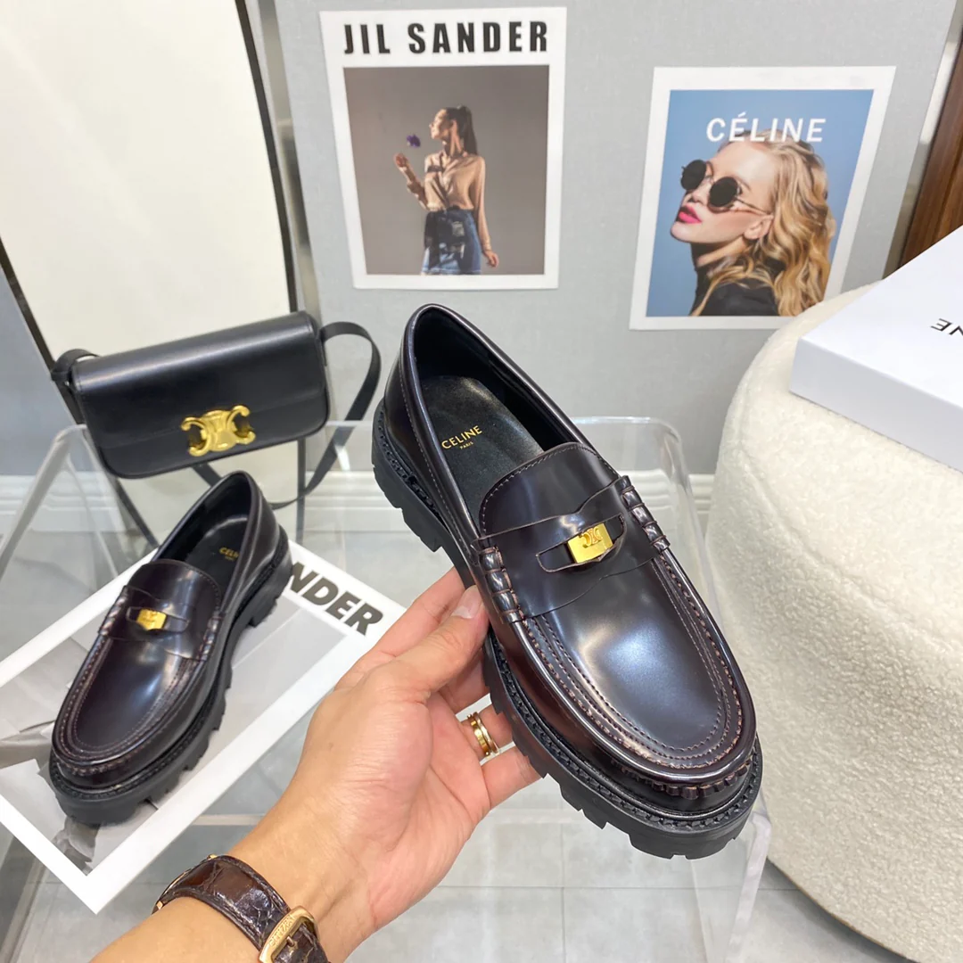 Лоферы Celine на платформе без каблука