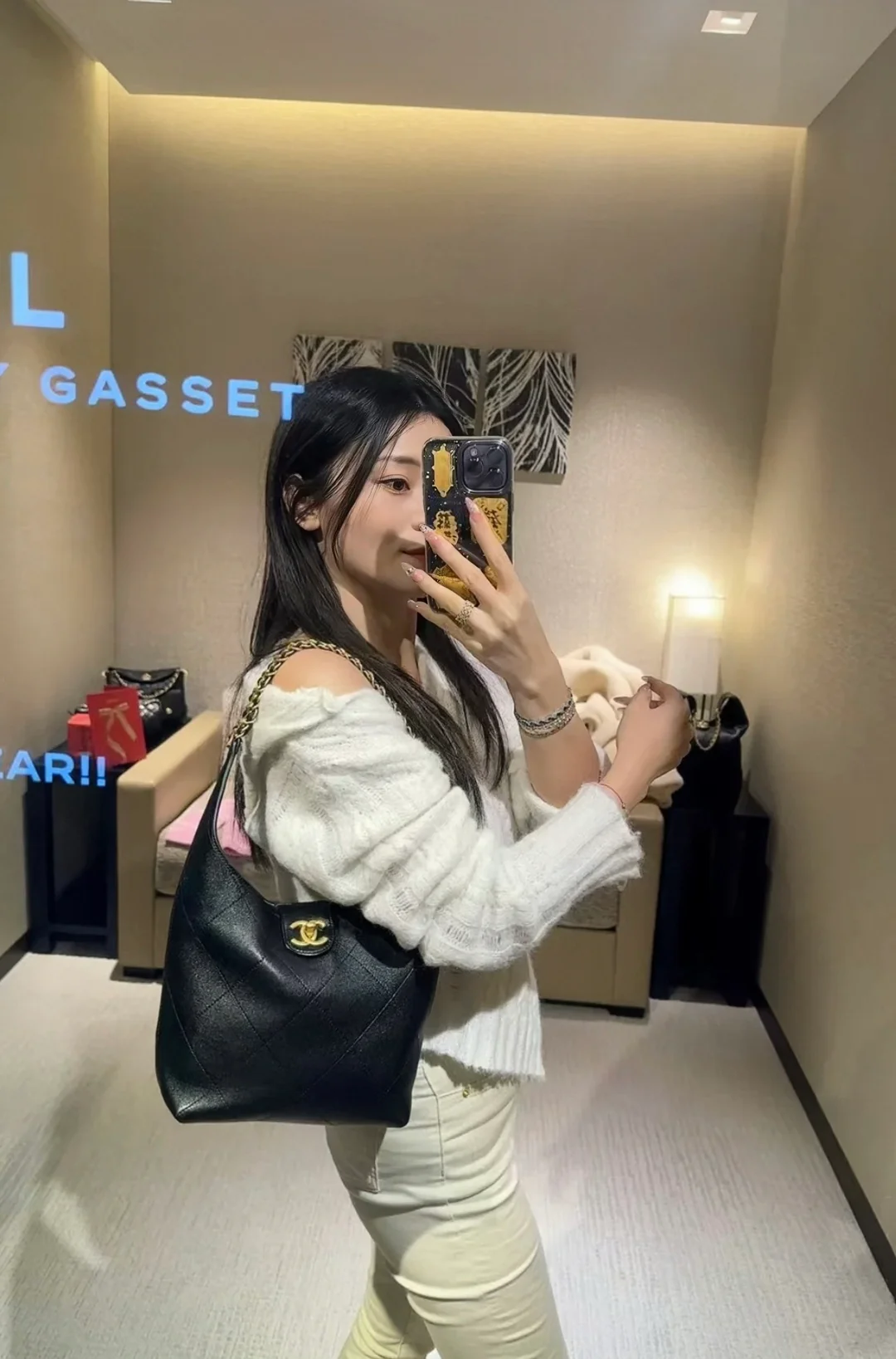 Сумка-хобо Chanel 25p Small Hippie Bag - черная