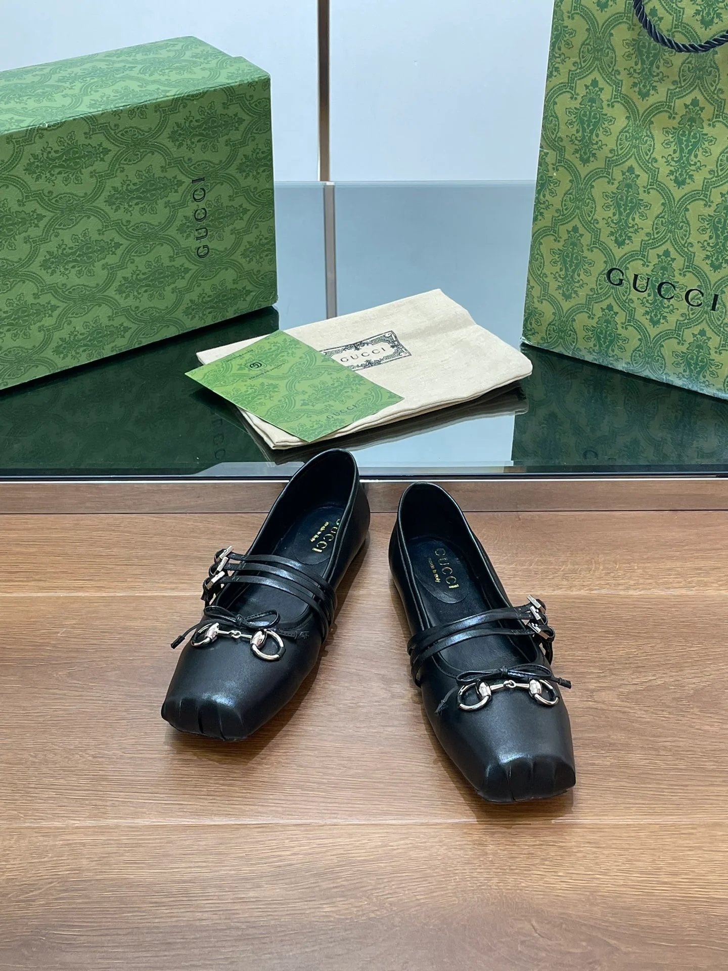 Балетки Gucci 2024 - черные