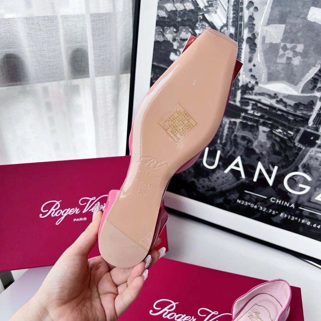 Обувь для автодомов - полые плоские туфли - арбузно-красный