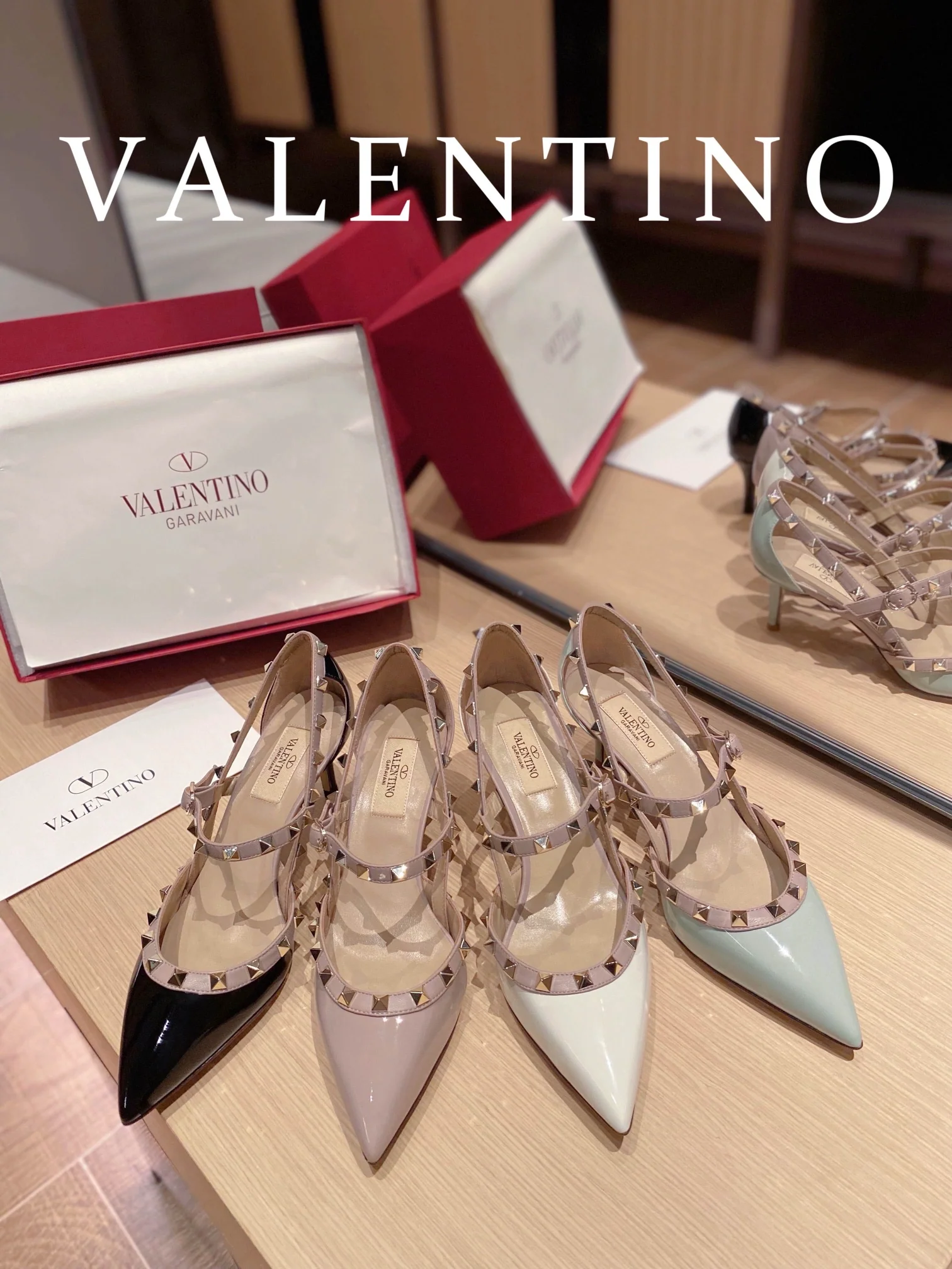 балетки Valentino с острым носком