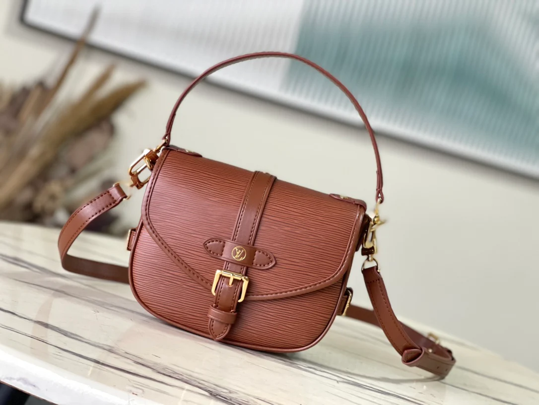 m23470-LV-Water Ripple Series-Saumur-BB-Crossbody Bag-Caramel Color