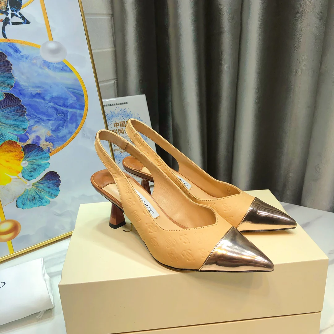 Сандалии Jimmy с острым носком и низким каблуком