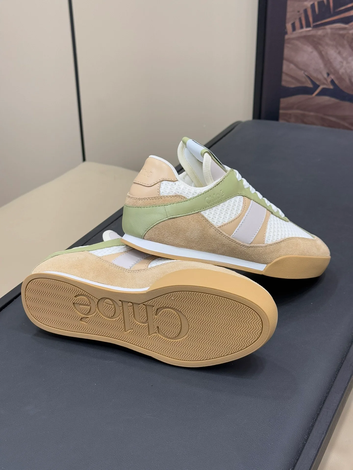 Повседневные туфли Chloe 2024 - зеленые