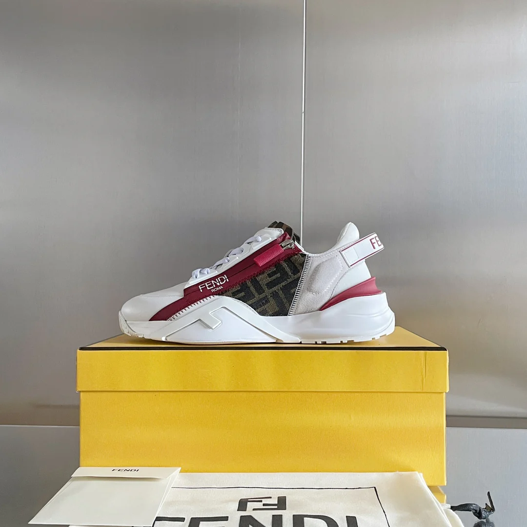 Fendi - Повседневные кроссовки - Белый канвас с монограммой