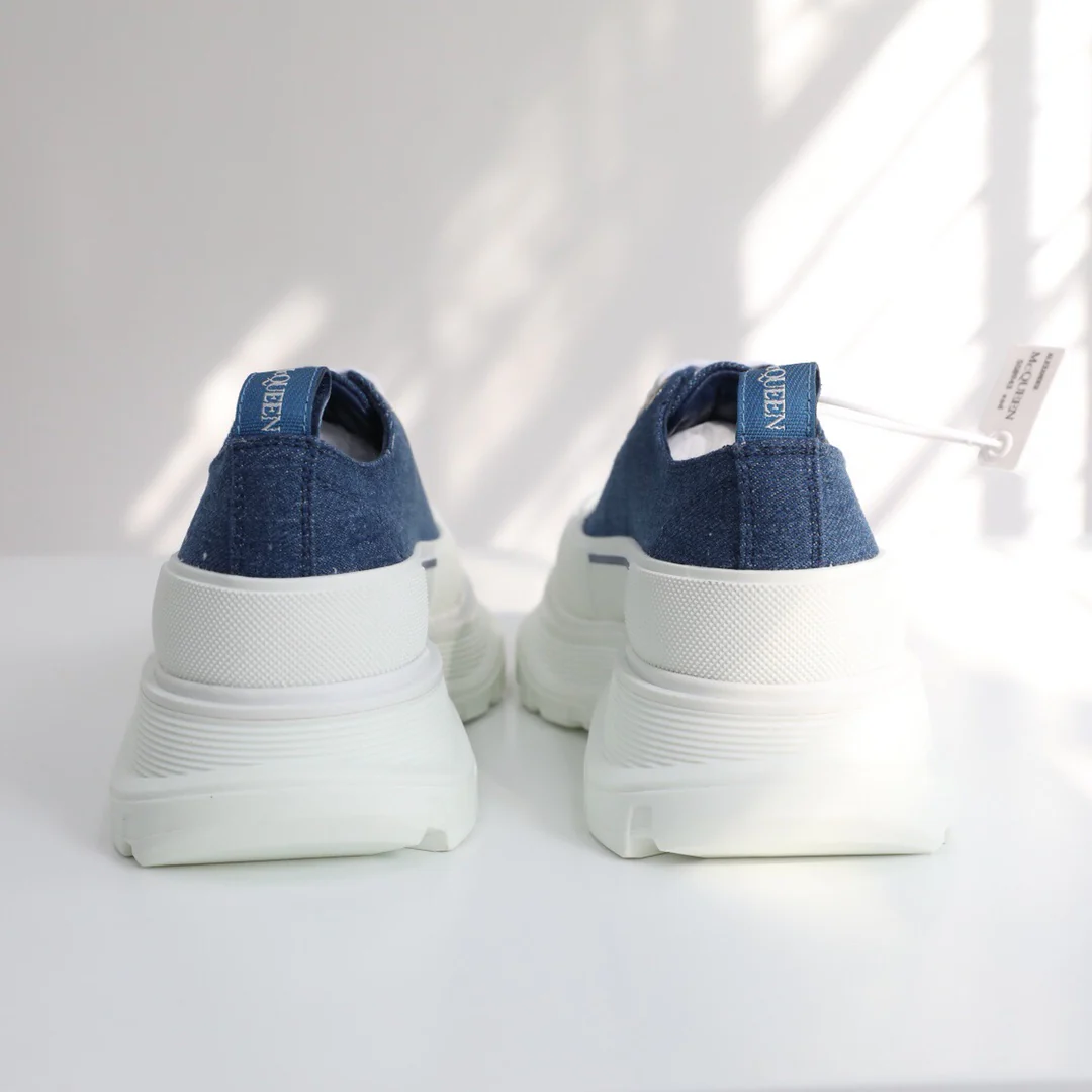 Кед на платформе McQueen - унисекс - джинсово-синий