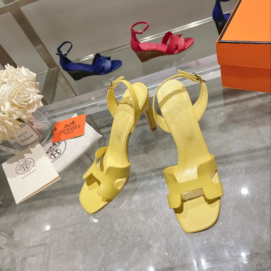 Новинка весны 2022 года от Hermes - Сандалии на высоком каблуке - 1