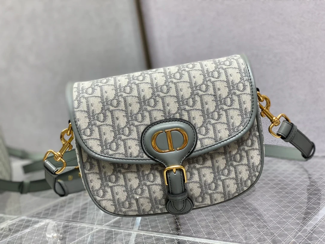 Dior Bobby Medium 22cm Grey Monogram Canvas