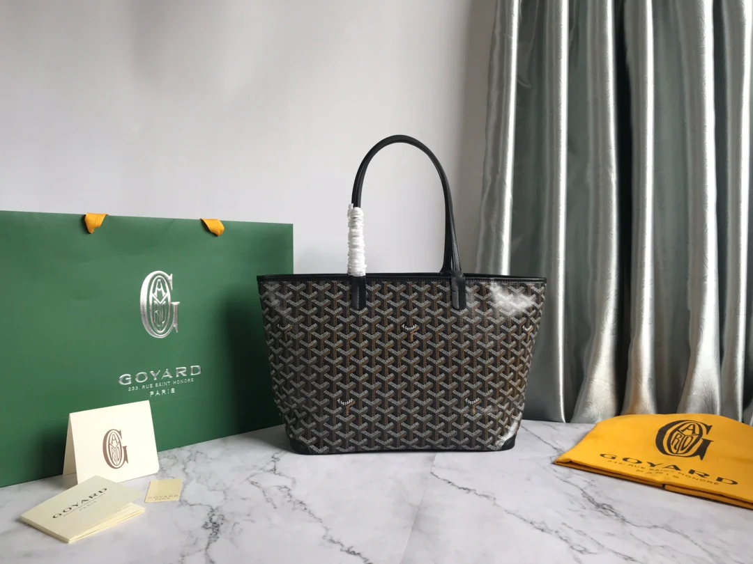 Маленькая сумка-тоут Goyard на молнии - серая - 1 шт.