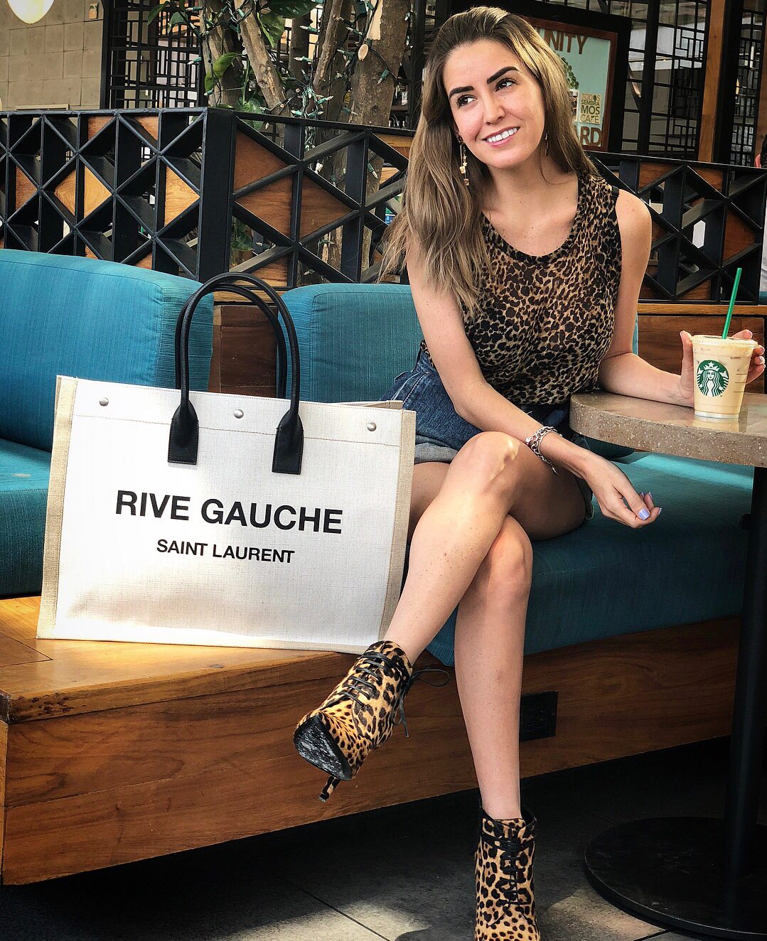 Сумка-тоут YSL Rive Gauche (сумка для покупок Left Bank) - черная